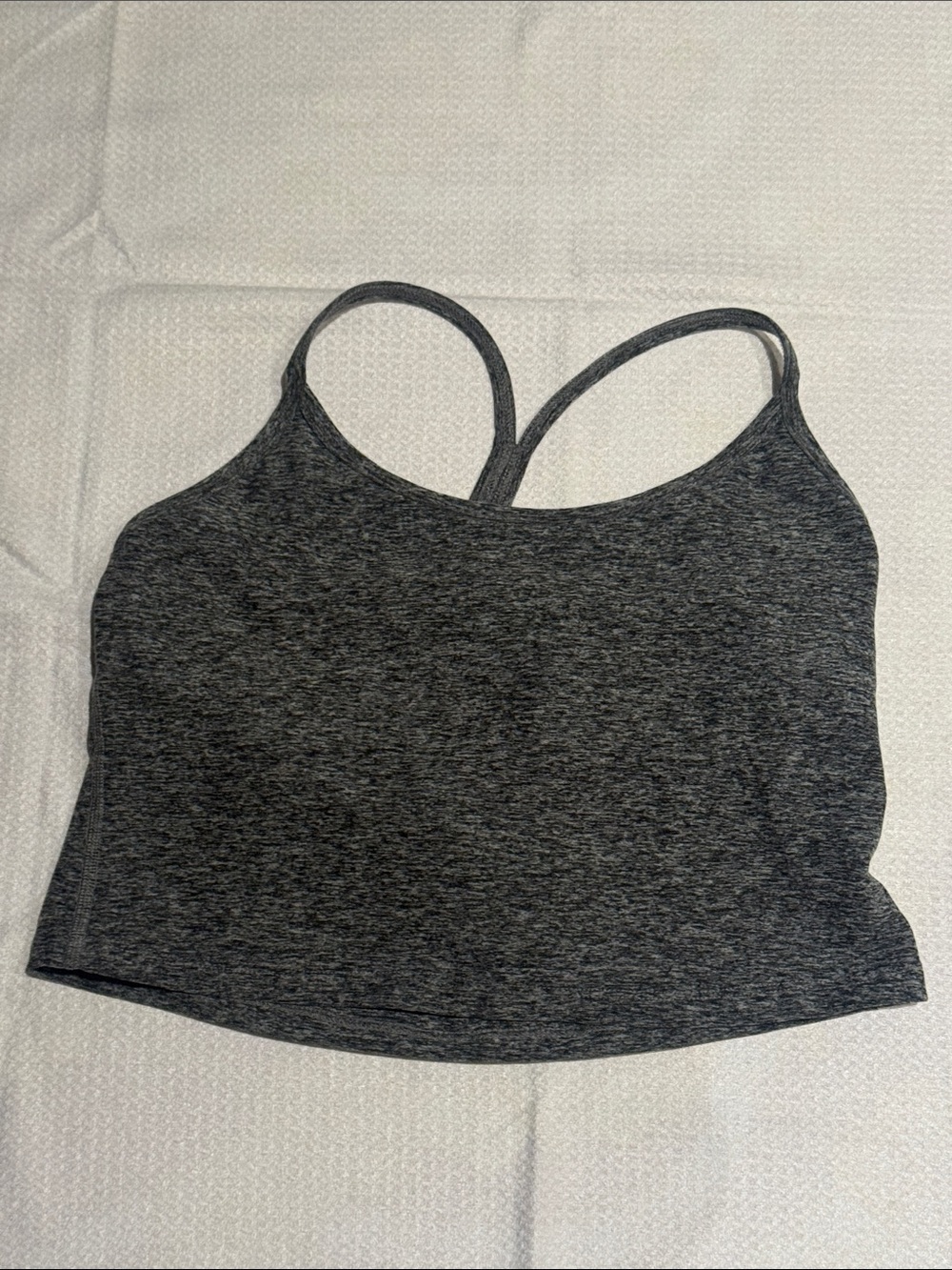 Beyond Yoga Dark Heather Gray Seamless Crop Bralette XL